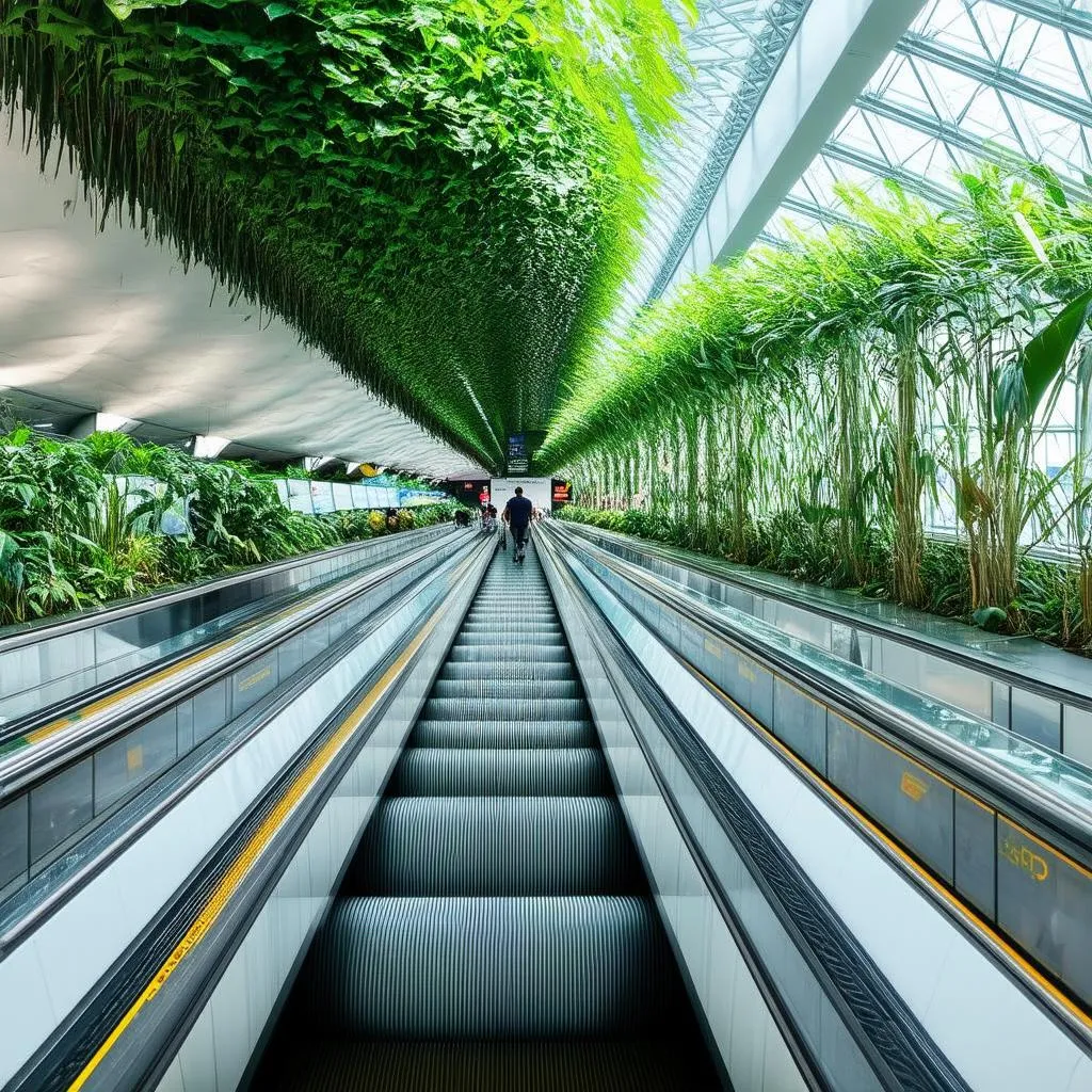 Travelator in Singapore Airport