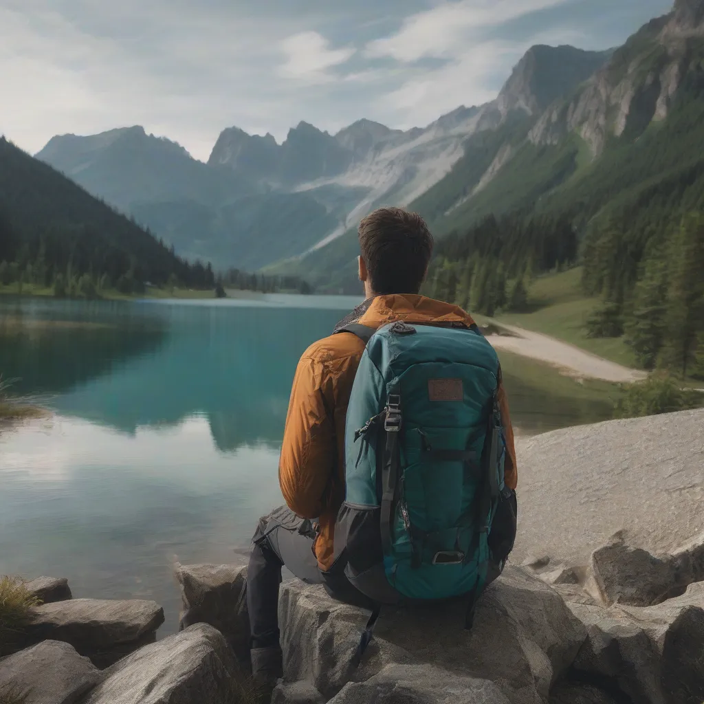 Traveler Enjoying Nature