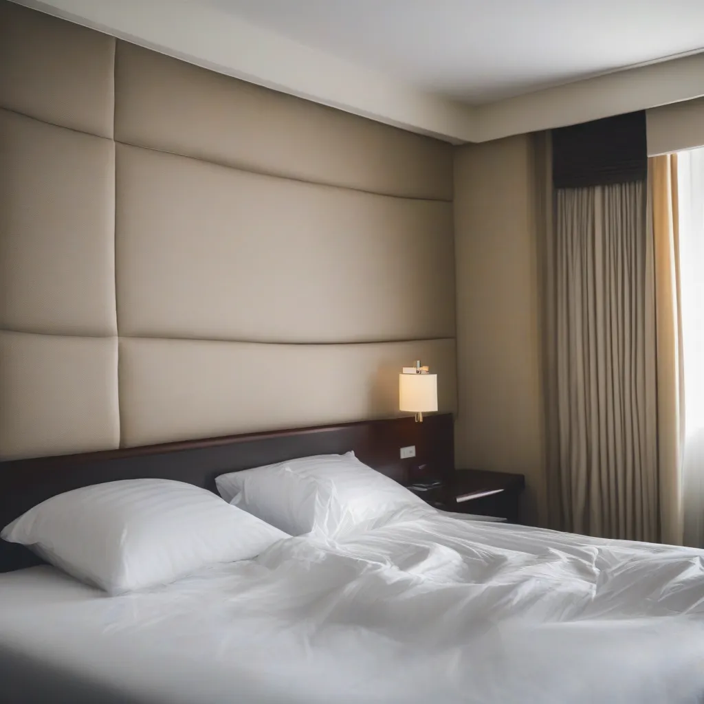 Traveler checking a hotel mattress for bed bugs