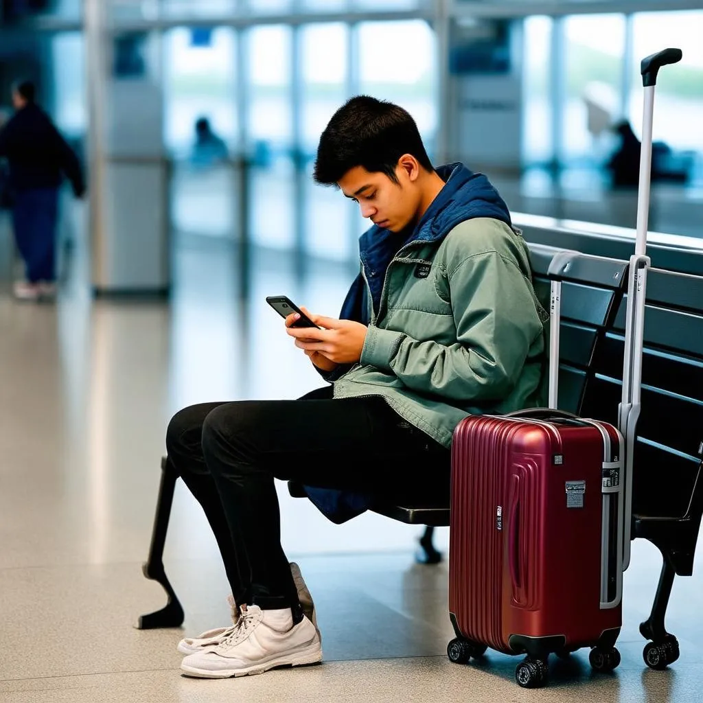 Traveler Consulting Phone with Luggage