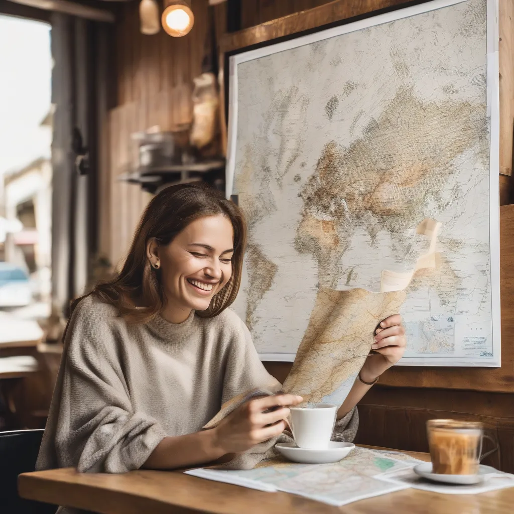 Traveler in a Cafe