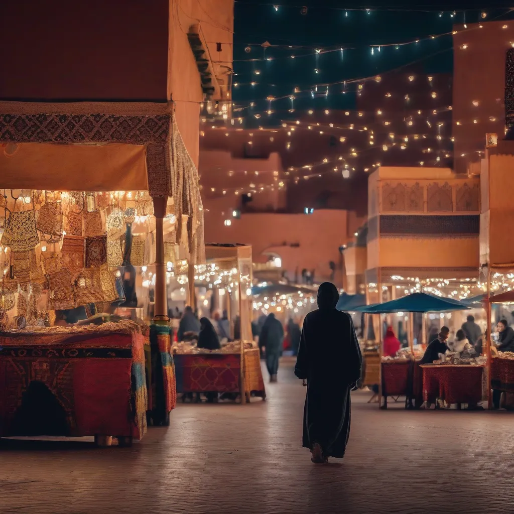 Traveler Experiencing Sounds of Marrakech