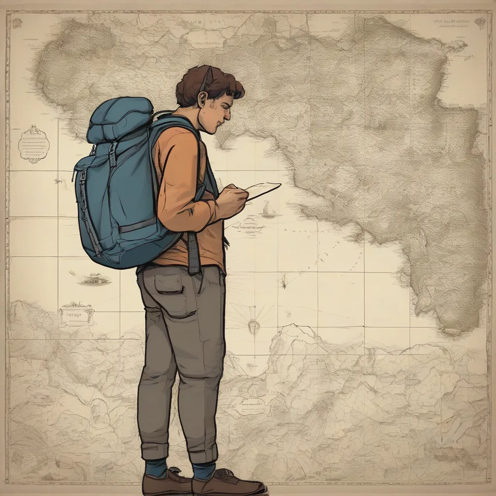 Traveler Contemplating a Map