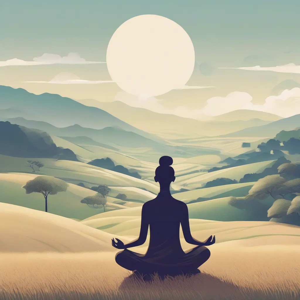 Traveler Finding Peace and Balance Through Meditation