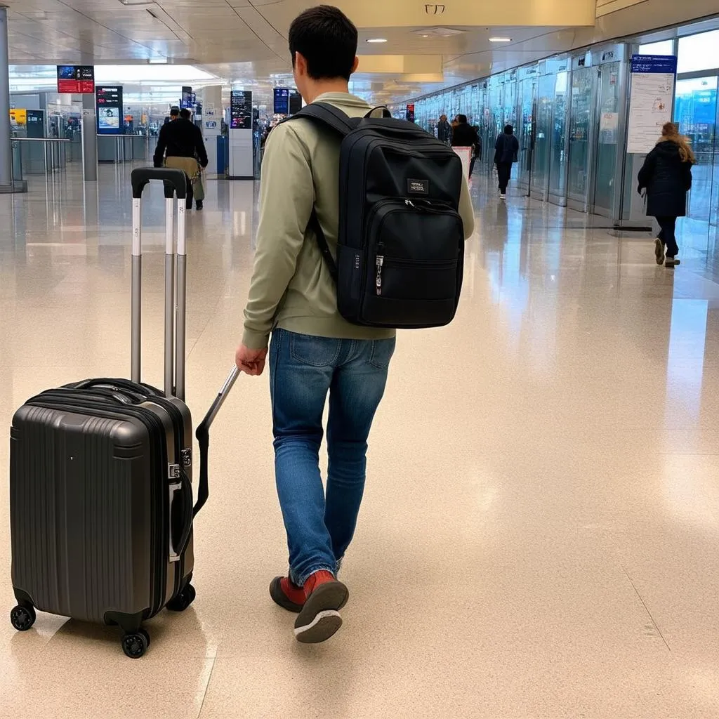 Traveler with Luggage