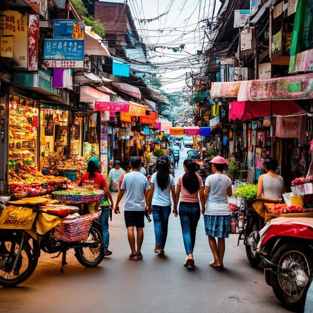 Travelers Exploring Hanoi, Vietnam