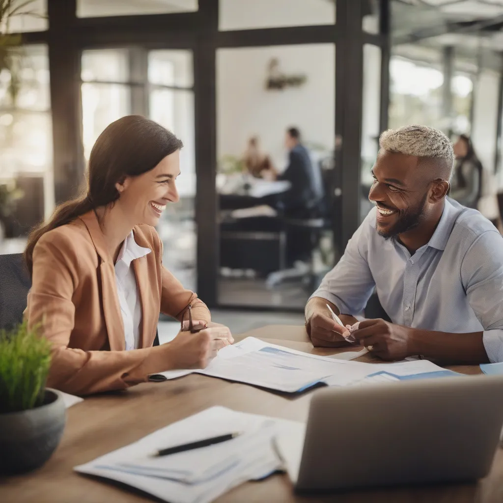 Travelers Insurance Agent Helping Customer