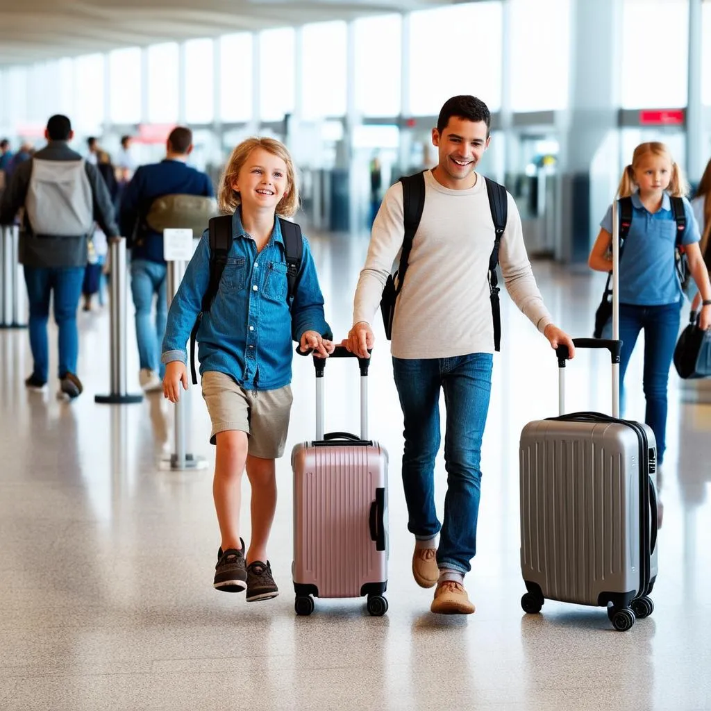 Family at the Airport