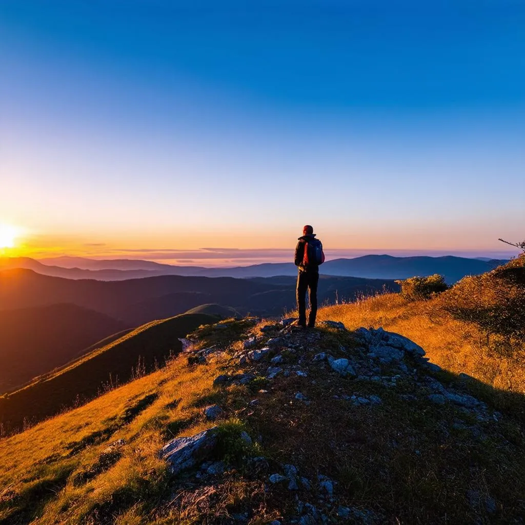 Traveller on a Mountain