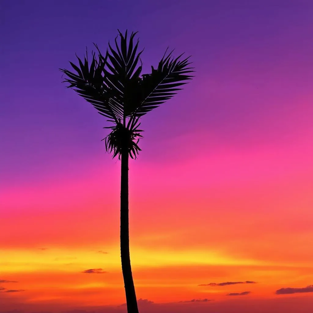 Traveller's Palm Silhouette