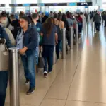 Long TSA Security Line