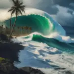 Tsunami Approaching Shoreline