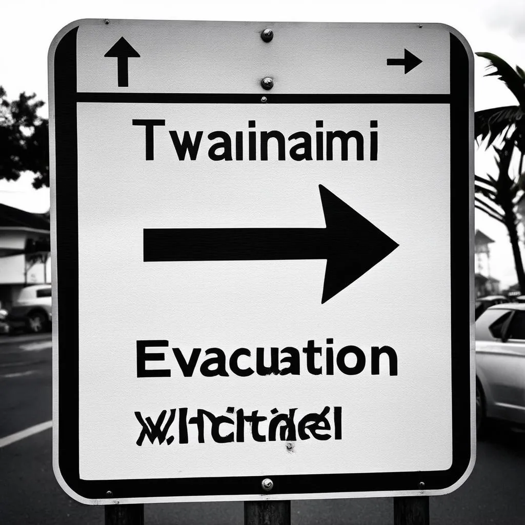 Tsunami Warning Sign