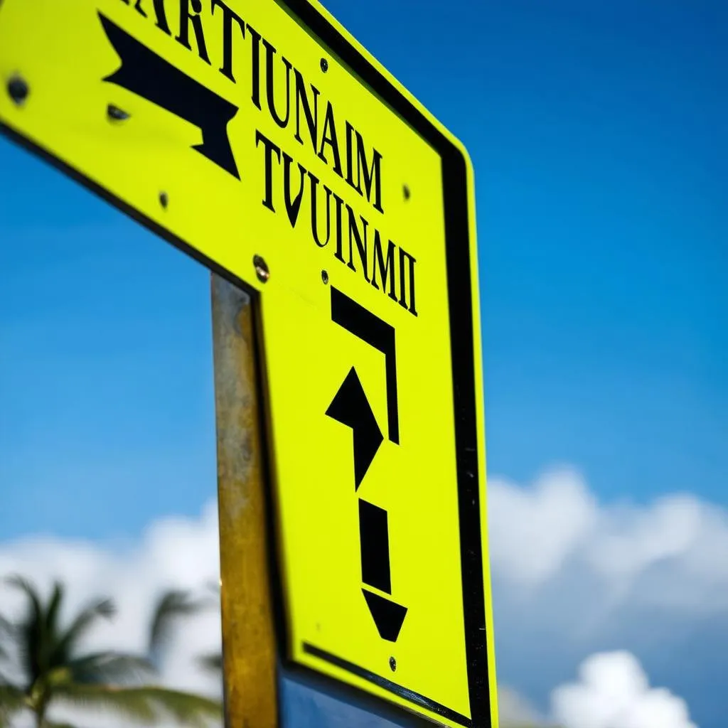 Tsunami Warning Sign