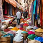 Bustling Medina Market in Tunis