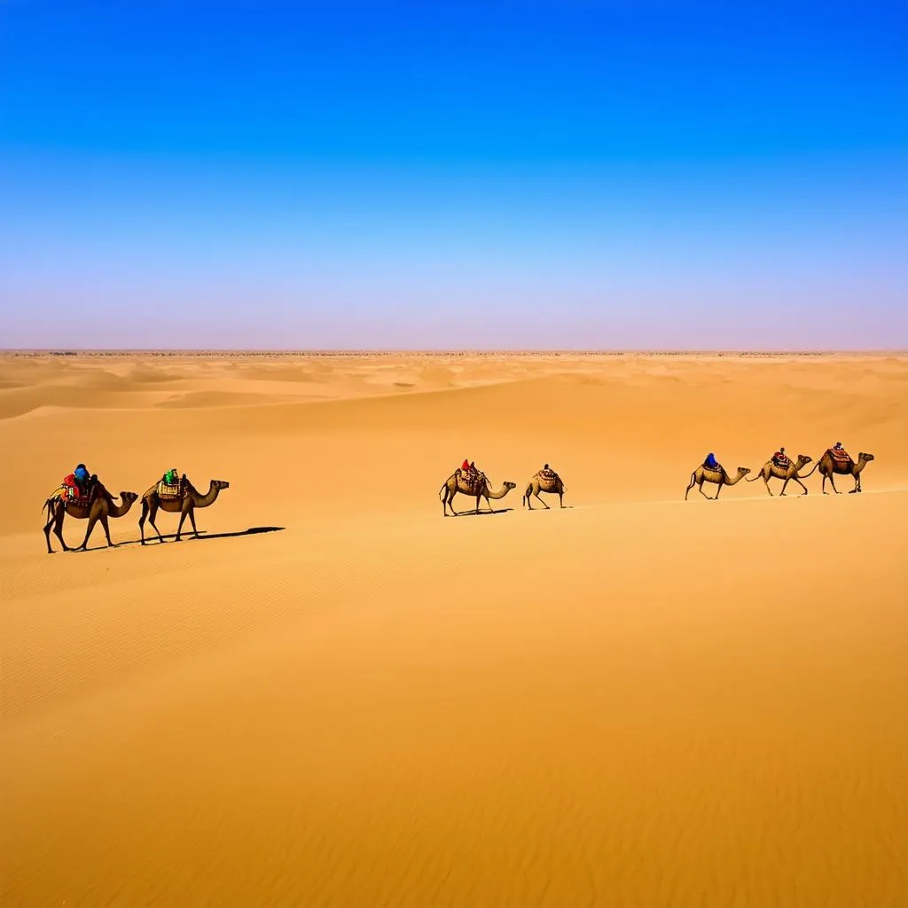 Vast Desert Landscape in Turkmenistan