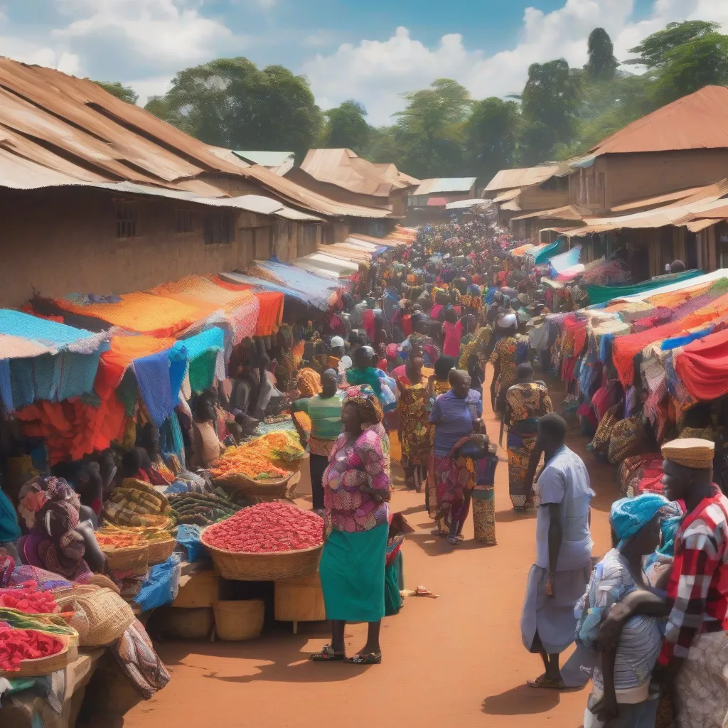 Bustling Ugandan Market