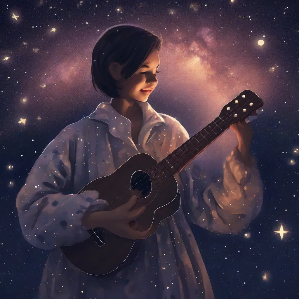 Ukulele Against the Night Sky