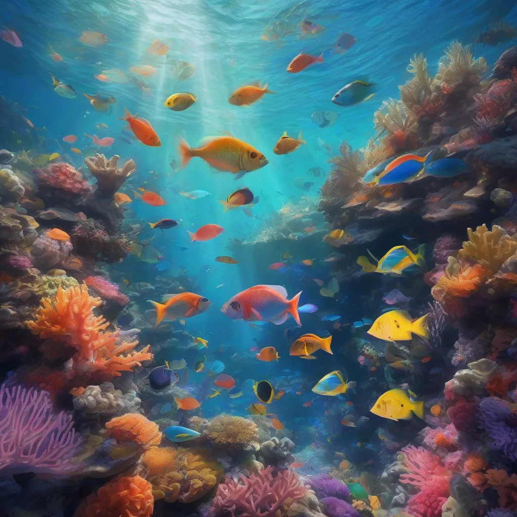 Underwater Coral Reef Scene