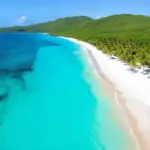 Turquoise waters and white sand beaches in the US Virgin Islands