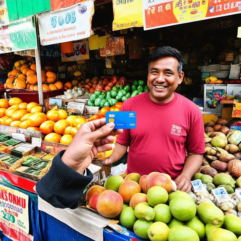 Using Credit Card at Market