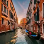 Venice Canal at Sunset