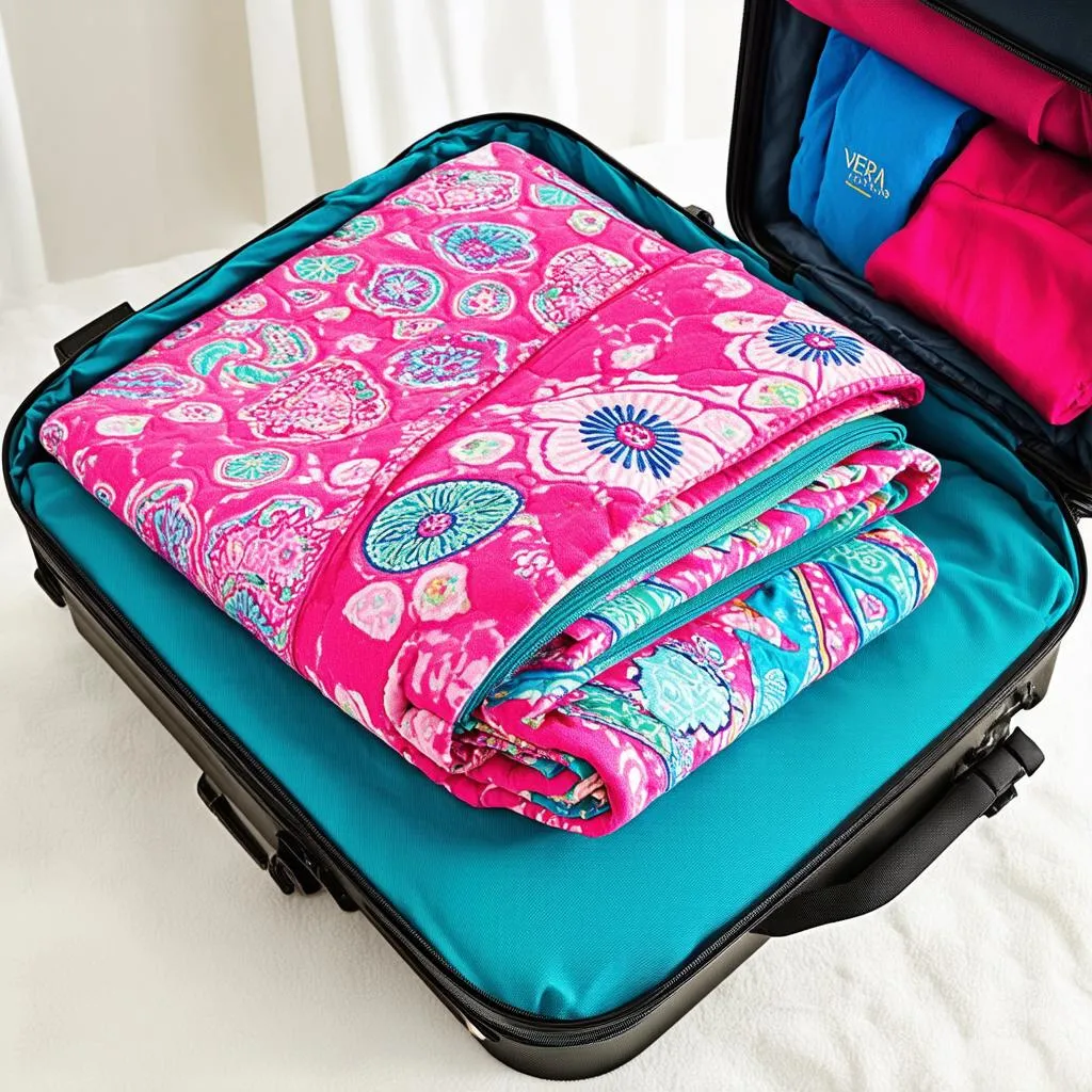 Vera Bradley Travel Blanket Folded