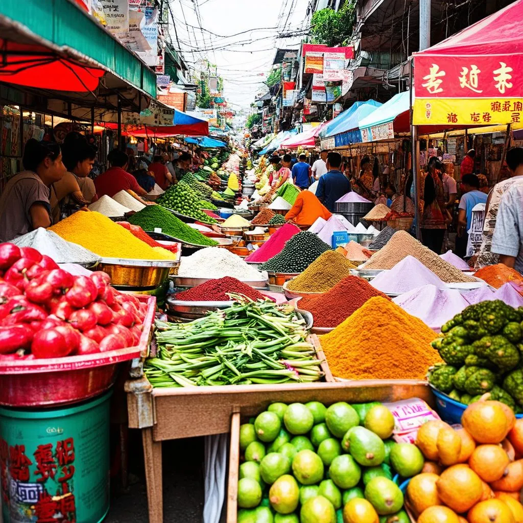 Bustling Vietnamese Market