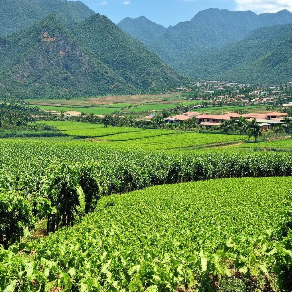 A panoramic view of Viñales Valley in Cuba