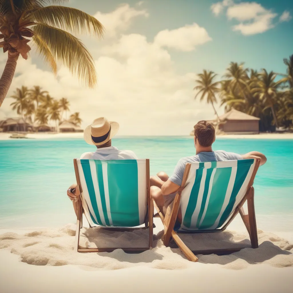 Couple Relaxing on a Visa-Free Beach Vacation