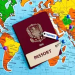 Visa-Free Travel Passport and Map