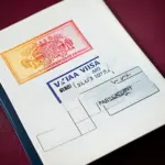 Passport with Visa Stamp