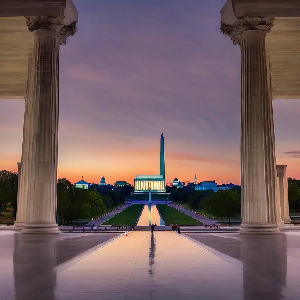 Washington DC Monuments at Dusk