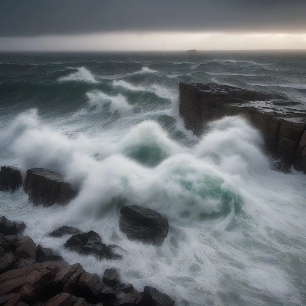 Waves Crashing on the Shore