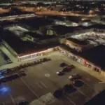 Well-Lit Parking Lot at Night