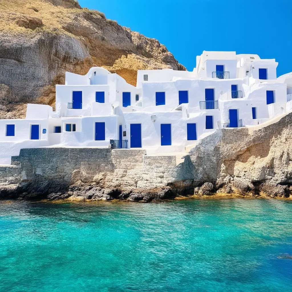 White-Washed Houses on a Greek Island