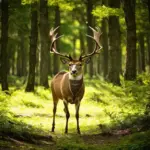 Whitetail Deer in Forest