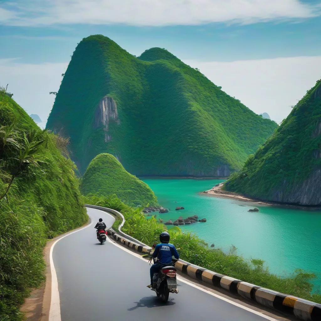 Winding Coastal Road in Vietnam