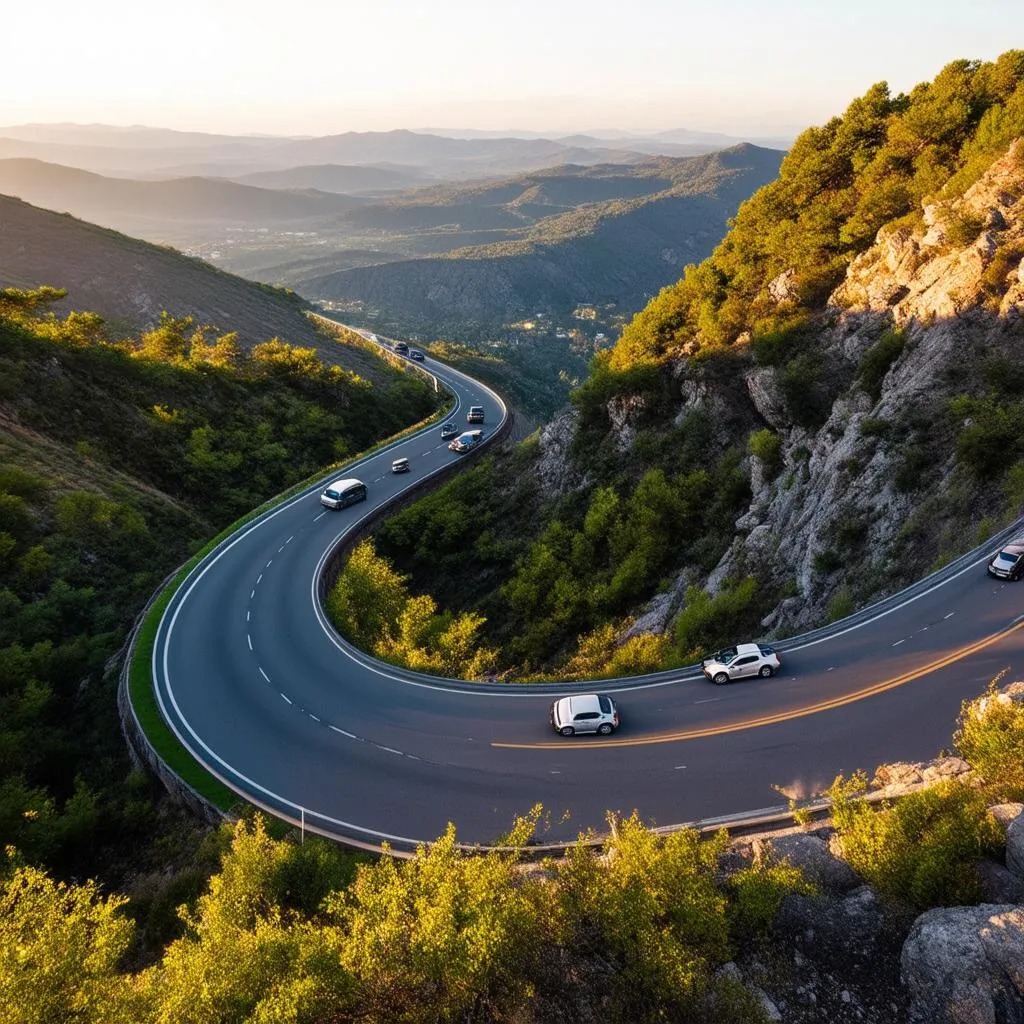 A Car Travels Up: Conquering Mountains and Discovering Breathtaking Views