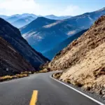 Winding Road Through Mountains