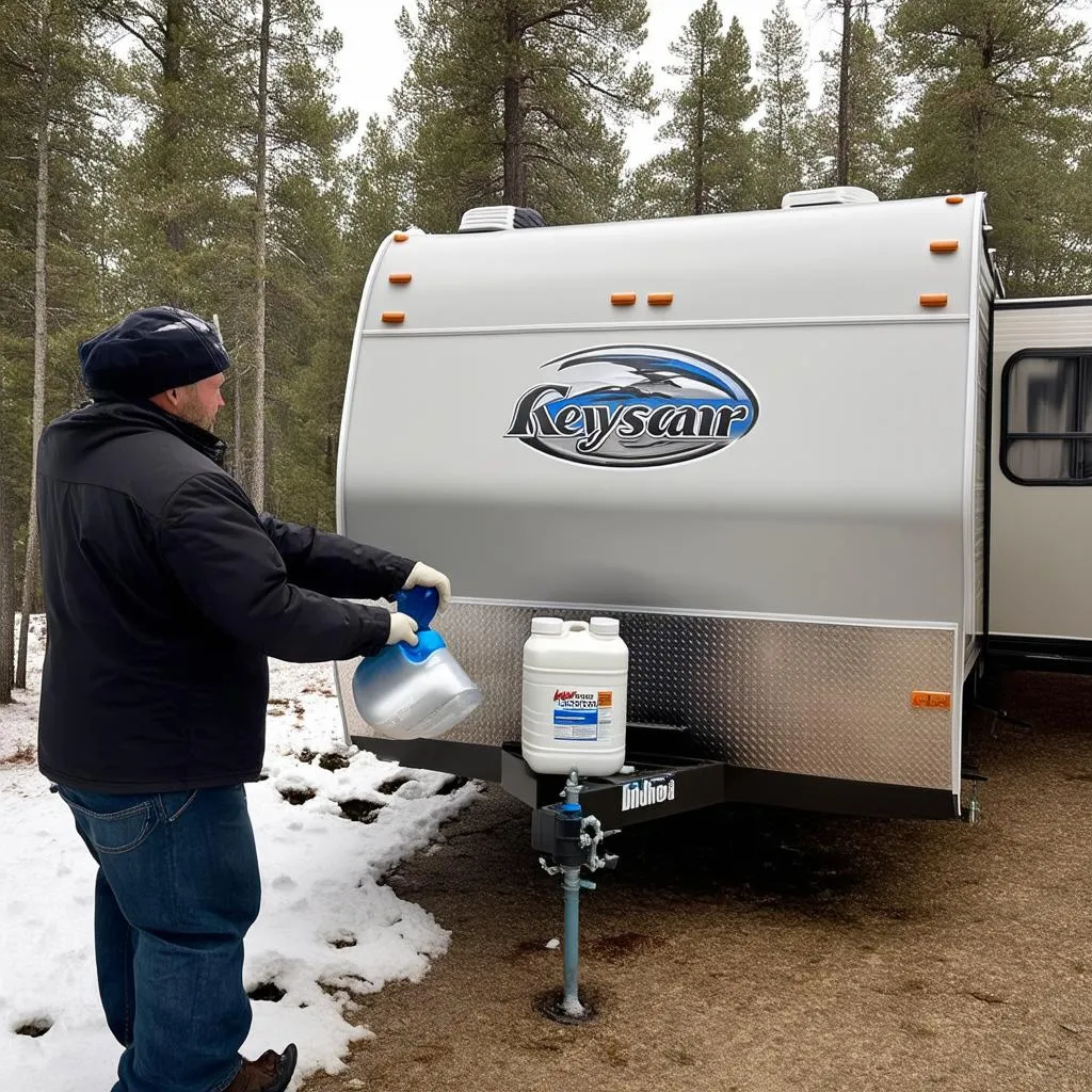 Winterizing a Keystone Cougar Travel Trailer