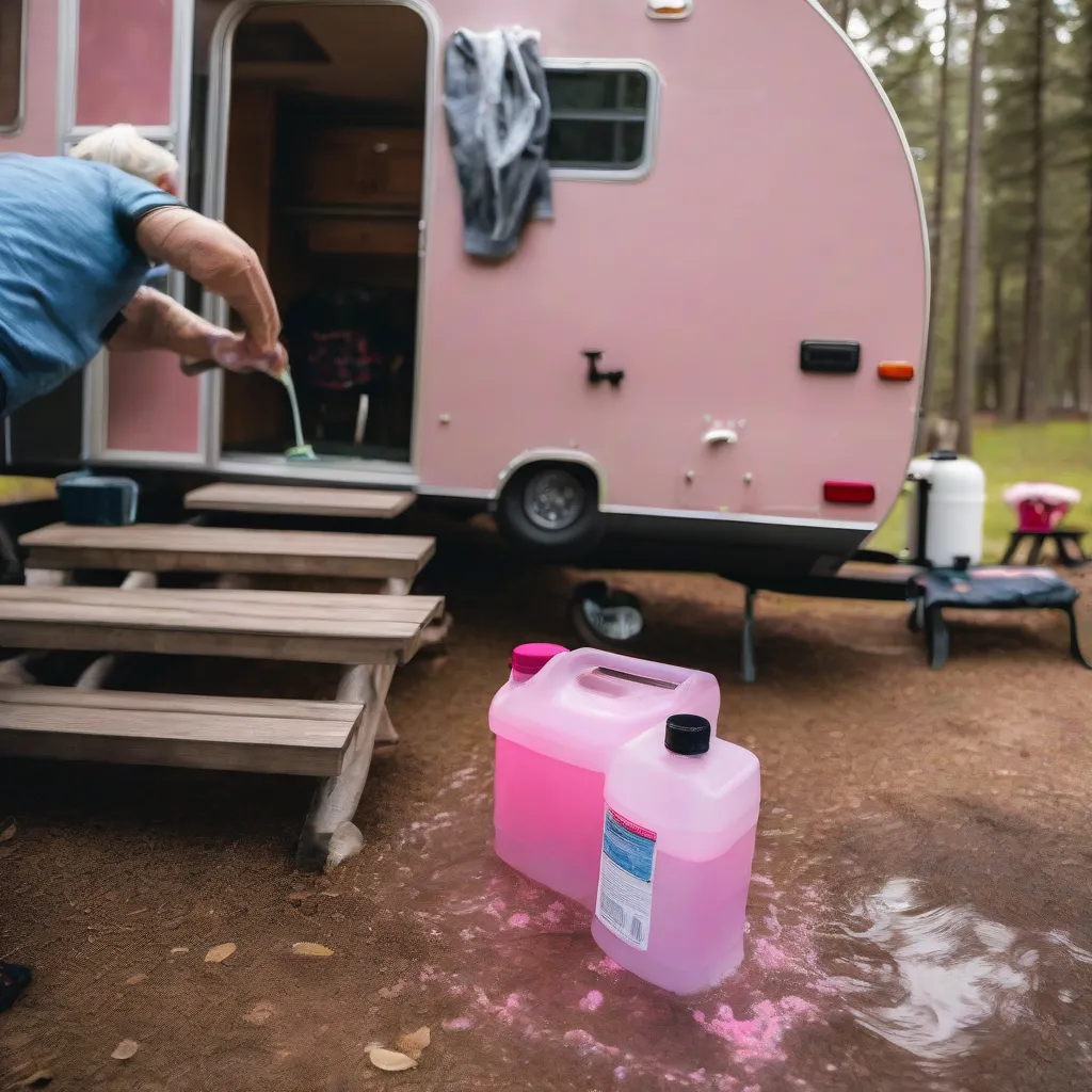 Winterizing a travel trailer with antifreeze