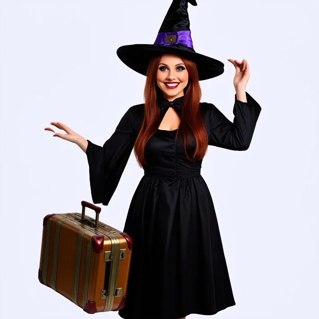 Witch with Suitcase