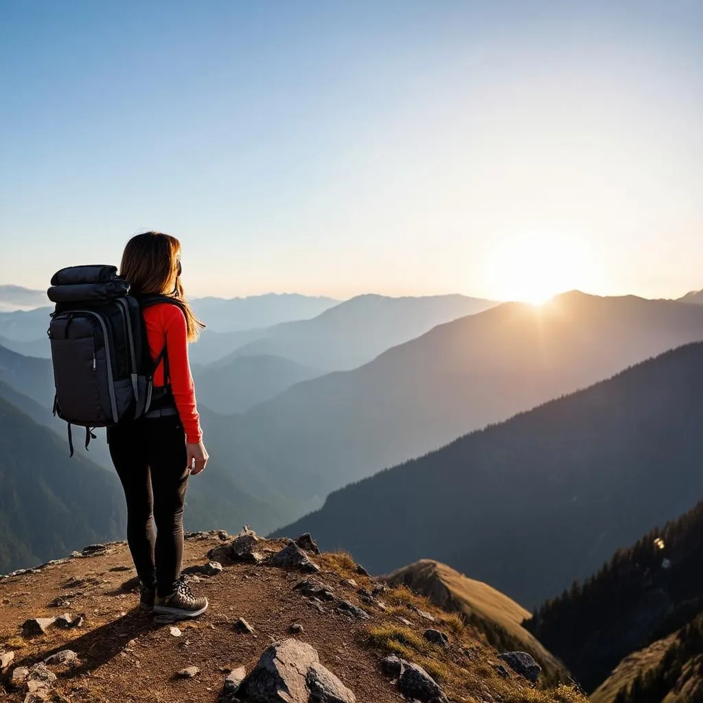 A woman enjoying the view