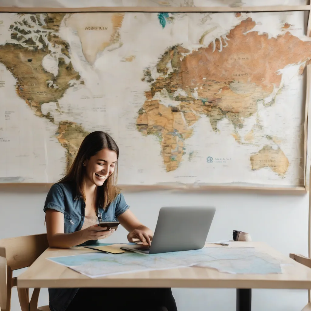 Woman Checking Travel Restrictions 