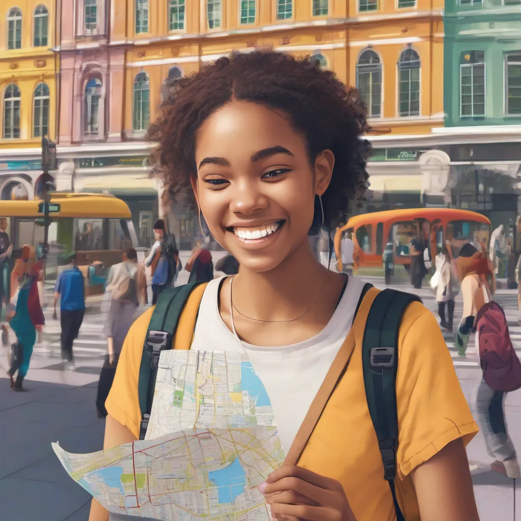 Woman Consulting a Map