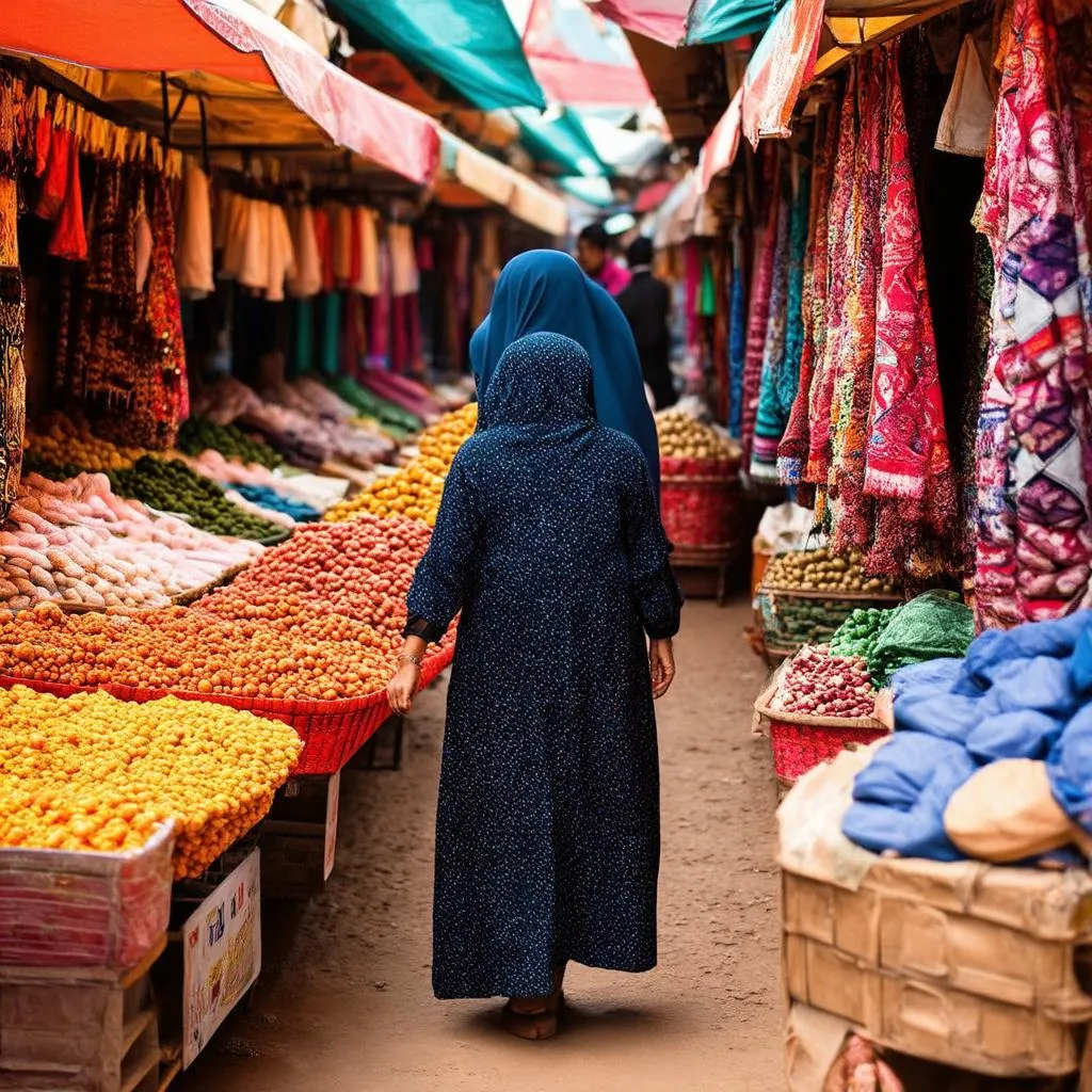 Exploring a Moroccan Market