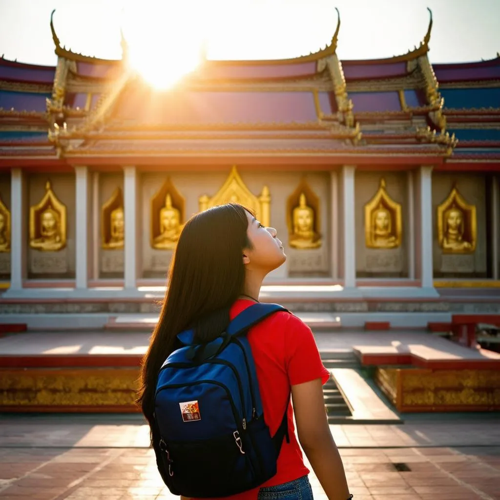 Solo Female Traveller in Bangkok Temple