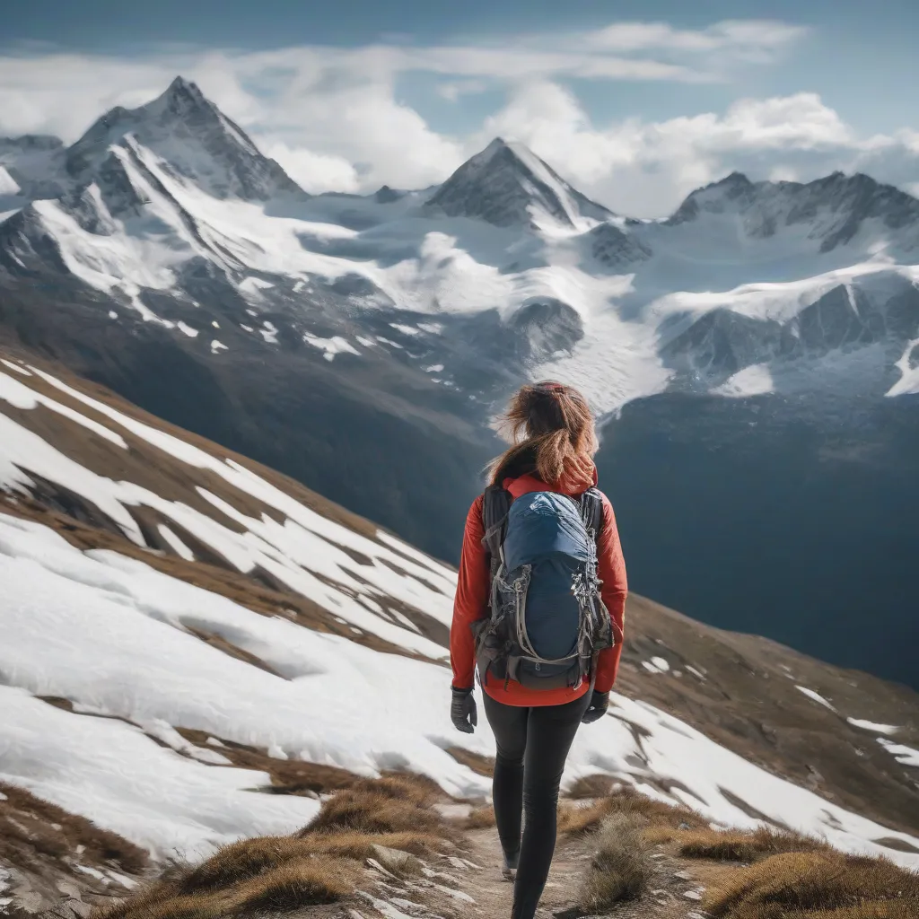 Woman Hiking in the Mountains