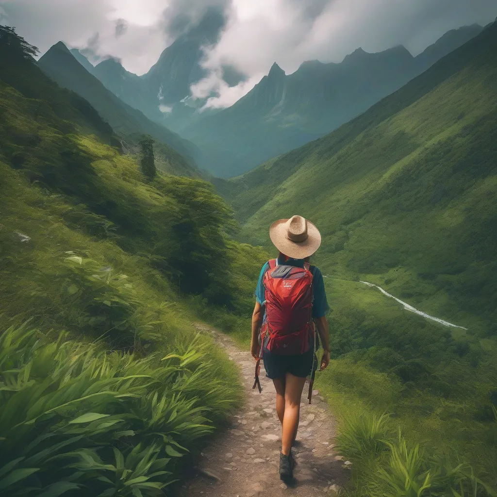 Woman Hiking in the Mountains